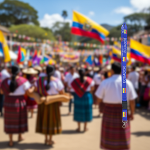 Cordino Promozionale Eb 20.5 Pollici in Poliestere con Stampa Serigrafica per Eventi in Ecuador 600 Pezzi 50Dz Cs - Product Image 2