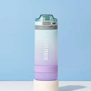 ขวดน้ำพลาสติกแบบพกพาไล่ระดับสีฟรอสต์พร้อมหลอด<span class=keywords><strong>500</strong></span>มล./16.8ออนซ์ - Product Image 5