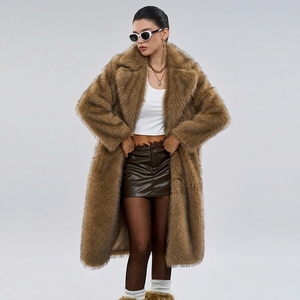 <span class=keywords><strong>Cappotto</strong></span> Lungo <span class=keywords><strong>in</strong></span> Ecopelliccia Goffrata Spessa da <span class=keywords><strong>Donna</strong></span> Autunno Inverno Stile Europeo Americano <span class=keywords><strong>con</strong></span> Collo Risvoltato - Product Image 5