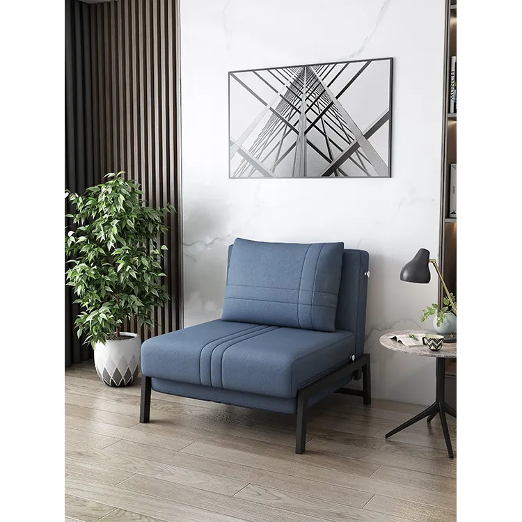 Nordic Muti-purpose Folding Fabric Home Single Seat Sleeping Convertible Chair Sofa Bed with Pillow