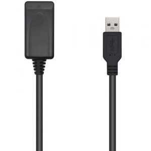 Cable alargador USB 3.0, amplificador, USB macho a hembra, 9W, 625Mbps, 5m, negro - ideal para extender conexiones y - Product Image 1