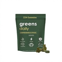 224 Gummies de Spiruline Végétalienne pour la Santé Digestive, Intestinale, Immunitaire et Cérébrale, Riches en Multi-Vitamines et Minéraux, pour Adultes, Végétaliens