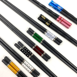 Meilleur prix Offre Spéciale baguettes de sushi réutilisables en fibre de verre pps noires japonaises baguettes en alliage de fibre de verre pour restaurant à la maison - Product Image 2