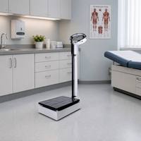 Pèse-personne mécanique avec barre de mesure de la taille (70-190 cm) et capacité de 200 kg, idéal pour les hôpitaux et les pharmacies