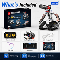 Robot Motosierra 5 en 1, Multifuncional, Control Remoto, Bloques de Construcción, Programación, Juguete Educativo de Plástico para Niños de 5 a 7 Años