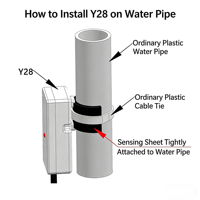 Sensor de Nivel de Agua Capacitivo, Sensor de Nivel de Líquido de 24 V CC con Salida NPN Sin Contacto para Tuberías de 12 mm o Más, Tanques y Superficies Planas