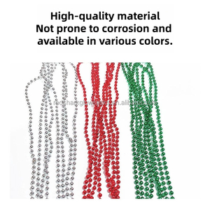 Cuentas de Plástico Electrochapadas, Cadena de Collar Colorida para Disfraces de Mardi Gras, Accesorios para Festivales, Venta al por Mayor - Product Image 6