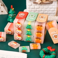 Kerstgummetje met cartoonmotief - Schattige en creatieve gecoate verpakking - Schoolkantoorbenodigdhedenprijs - Kerstcadeau - Gummetje