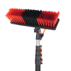 手動引き込み式アルミポールテレスコピックソーラーパネル洗浄ブラシガラス壁家庭用洗浄ツール - Product Image 3