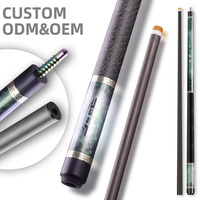 Collection d'incrustations en carbone Tuoyuan Productsf2 |   Queue de billard professionnelle 1/2 pièce de 58 pouces pour snooker et billard, design incrusté haut de gamme