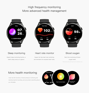 Nouvelle arrivée 2025 Montre connectée à écran rond pour hommes et femmes IP68 Étanche Moniteur de fréquence cardiaque Suivi de la forme physique Reloj Inteligente ZW10AMD - Product Image 3