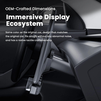 Accessoire automobile : Écran tactile avec éclairage et station d'accueil pour Tesla Model 3/Y/3 Highland/Y Juniper, extension de base de console à bouton, adaptateur de voiture