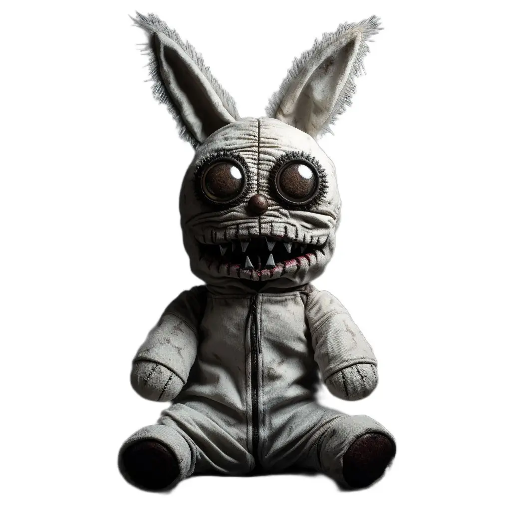 Scary bad rabbit can be custom clothes animal bunny plush toy
