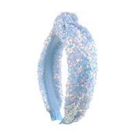 Serre-têtes torsadés scintillants YT avec sequins, bandeaux en tissu duveteux à paillettes, accessoires capillaires colorés pour fêtes pour femmes et filles
