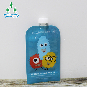 Sacchetto per Alimenti per Bambini Personalizzato Senza BPA, Ricaricabile, con Beccuccio, Riutilizzabile, con Cerniera, per Alimenti Biologici, in Plastica PE Riciclabile - Product Image 4