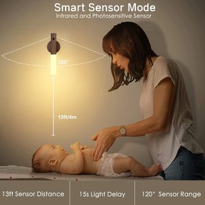 Portable Wireless Magnetic Usb Rechargeable Can Only <b>Indoor</b> Inductive <b>Sensor</b> Control Living Room Wall <b>Light</b> - Product Image 2
