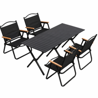 Table de pique-nique pliable moderne en alliage d'aluminium, légère, imperméable et durable, pour le camping et l'école
