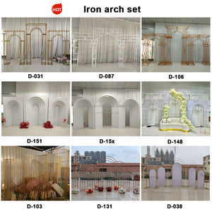 Soporte de arco de fondo de Metal blanco de doble uso suave para bodas y fiestas, soporte de hierro, candelabros colgantes, estantes fuera de lugar - Product Image 3