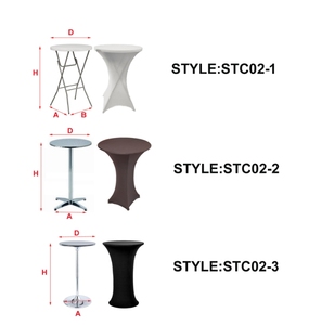 Biểu Tượng Tùy Chỉnh Cocktail Bảng Bao Gồm Spandex Được Trang Bị Căng Vuông Góc Vòng Cao Top Bar Bảng Bìa - Product Image 3