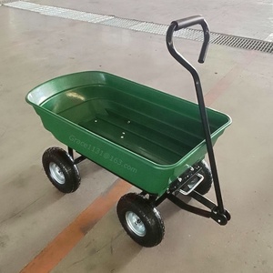 Chariot de jardin en polyéthylène robuste, cadre en acier, pneus gonflables, capacité de 660 lb, <span class=keywords><strong>brouette</strong></span>, chariot de transport, TC2145, outils, chariots à main, chariots - Product Image 2