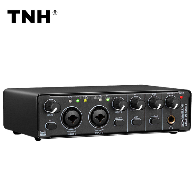 TNH MD22 Mini Audio Mixer External Professional Sound Card USB Computer Drive Rree for Studio Recording Music Production