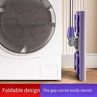 Serpillère plate à manche pliable en acier, avec tampon amovible et lavable, auto-essorage sans seau, pour sols durs et carrelages, séchage rapide, rechargeable