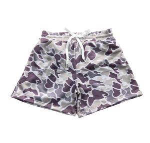 Trajes de baño a juego para niños adultos, camuflaje gris, bañadores para niño - Product Image 5