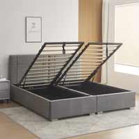 Lit capitonné moderne et confortable, taille King Double, avec rangement, très vendu en Israël