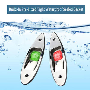 Feux de navigation LED en acier inoxydable 12V conformes à la USCG, lampes indicatrices pour yacht, bateau de pêche, assistance à la navigation maritime - Product Image 1