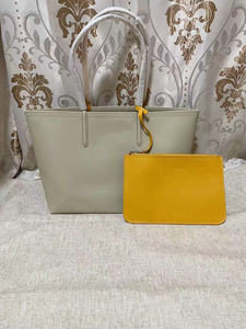 Tùy chỉnh hai mặt công suất lớn PU Tote Vai Túi đơn giản mở đóng cửa Polyester Lót in chữ Chất liệu - Product Image 2