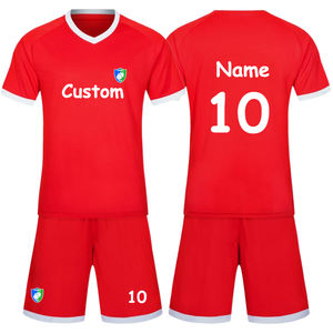 Benutzer definierte Orange Solid Color Plain gefärbte Vintage Jersey Football Club Trikot American Custom Design Fußball Trikot Set - Product Image 3