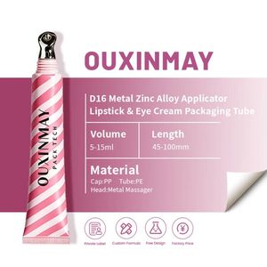 Tubo Spremibile in Metallo con Testina Massaggiante 5ml 8ml 10ml per Cosmetici, Lucidalabbra, Crema Contorno Occhi con Tappo a Vite per Trucco e Cura della Pelle - Product Image 2