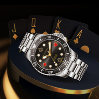 Montre-bracelet automatique mécanique pour homme Seagull 2025, nouvelle collection, marque de luxe originale, montre de plongée Poker Master, cadran de 44 mm, mouvement Seiko