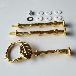 Altın rengi 2/3 katmanlı tatlı cupcake standı donanım fantezi rustik kek plaka uydurma donanım CSH-001 - Product Image 3