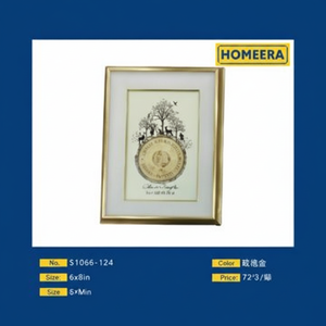 Mini 6x8cm cornice pc PVC MDF materiale con legno metallo vetro alluminio commercio all'ingrosso 72 pz scatola regalo Logo scatola inclusa - Product Image 1