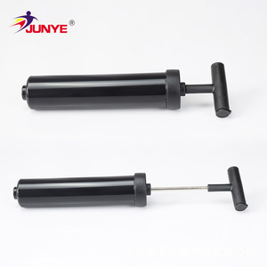 Pompe à air JUNYE 8 pouces de type T, gonfleur portable pour basket-ball, football, volley-ball, en plastique noir - Product Image 2