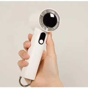 3000mAh 100 Speed Wind Digital Display Led Flashlight USB Electric Custom Rechargeable Portable Fan <b>Hand</b> Held <b>Mini</b> Turbo Fan - Product Image 4
