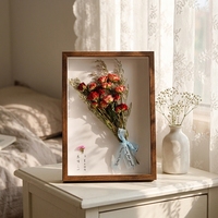 Excellente qualité décor 3d bricolage fleurs séchées noël cadre photo vente en gros cadres profonds boîtes ombre boîte