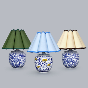 Lampe de table en céramique artisanale de luxe, vase, pot de rangement, pot de fleurs décoratif en porcelaine pour la maison, le salon et les meubles. - Product Image 1