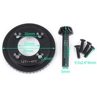 Jeu d'engrenages différentiels en acier 47T + 12T avant arrière pour 1/8 8IGHT-T 4X4 Nitro Truggy RTR RC Buggy voiture camion modèle mise à niveau pièces métalliques