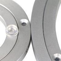 Aluminiumlegierung Marmor Massivholz Runder Tisch Glastisch Runder Drehbarer Esstisch Lazy Susan Tisch Drehplatte mit Kugellager