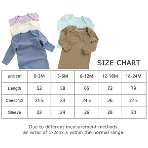 Romper kancing bayi katun organik kosong pakaian Romper kosong bayi tumbuh keseluruhan - Product Image 5