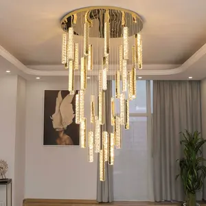 Large Gold Chandeliers Ceiling Luxury LED Pendant lights Warm white cold white in stock