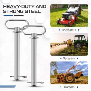 Lot de 5 goupilles et clips de remorque 3/4x6 1/4 pouces, poignées de tringle pour <span class=keywords><strong>boule</strong></span> de remorque, pour tracteur, camion, camping-car, voiture, équipement agricole - Product Image 6