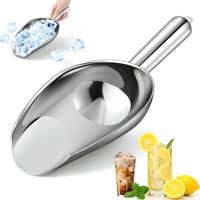 Pelle à glace en acier inoxydable 4 tailles, pelle multi-usages pour aliments secs, noix, céréales, bonbons, farine, bar, buffet, cuisine, garde-manger