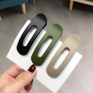 女性用・女の子用ヘアアクセサリー アクリル製フレンチバレッタ ダックビルヘアクリップ バンズクリップ 無地 中・小・大サイズ マットプラスチックヘアクリップ - Product Image 4