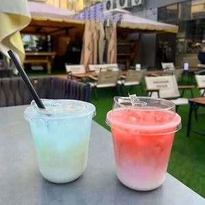 Gobelet à café ou à thé en plastique PET transparent de haute qualité, imprimé sur mesure, calibre 89, jetable, pour impression personnalisée à partir de 1000 pièces - Product Image 2
