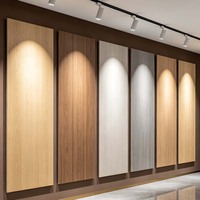 Panneaux muraux en PVC de 8 mm, grain de bois, densité 1250, panneau mural en bambou carbonisé, imperméable, panneau mural décoratif d'intérieur