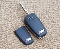 Coque de clé pliable style RS pour Audi A1 A3, coque de clé de rechange sport, accessoires auto