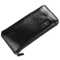 Portefeuille en cuir PU pour homme, anti-vol, promotionnel, de qualité supérieure |   Éjecteur de carte automatique + blocage RFID + fermeture à clip métallique (réutilisable)